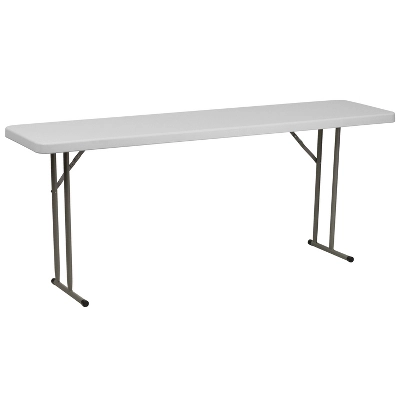 Flash Furniture 6-Foot Plastic Folding Training Table 10 Flash Furniture 6-Foot Plastic Folding Training Table - Image 10