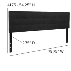 Flash Furniture Bedford Tufted Upholstered King Size Headboard In Black Fabric 8 Flash Furniture Bedford Tufted Upholstered King Size Headboard In Black Fabric -Furniture GUEST 3e483212 f29e 48c4 a280 0ef876f33079