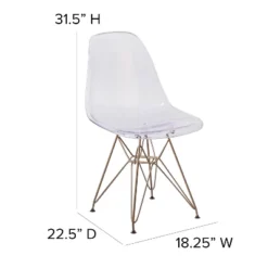 Flash Furniture Elon Series Ghost Chair With Gold Metal Base 11 Flash Furniture Elon Series Ghost Chair With Gold Metal Base -Furniture GUEST 3fe4deb9 f4d9 490b 8966 86d6822fbe9e