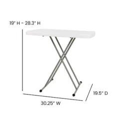 Flash Furniture Indoor/Outdoor Plastic Folding Table, Adjustable Height Commercial Grade Side Table, Laptop Table, TV Tray 20 Flash Furniture Indoor/Outdoor Plastic Folding Table, Adjustable Height Commercial Grade Side Table, Laptop Table, TV Tray -Furniture GUEST 403e3553 90fb 4383 a8a8 87ef414531dc
