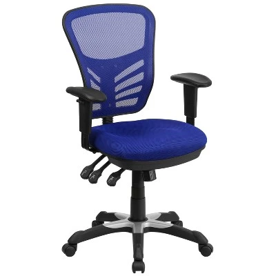 Flash Furniture Mid-Back Mesh Multifunction Executive Swivel Ergonomic Office Chair With Adjustable Arms 17 Flash Furniture Mid-Back Mesh Multifunction Executive Swivel Ergonomic Office Chair With Adjustable Arms - Image 17