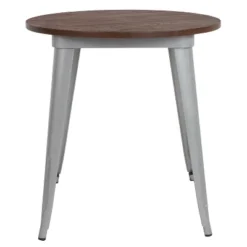 Flash Furniture 30" Round Metal Indoor Table With Rustic Wood Top 7 Flash Furniture 30" Round Metal Indoor Table With Rustic Wood Top -Furniture GUEST 41964320 289b 46b5 80cf c1a31525a85f