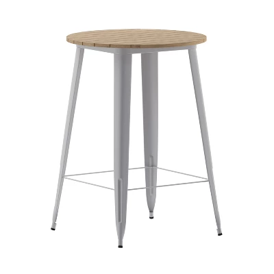 Flash Furniture Declan Commercial Indoor/Outdoor Bar Top Table, 30" Round All Weather Poly Resin Top With Steel Base 12 Flash Furniture Declan Commercial Indoor/Outdoor Bar Top Table, 30" Round All Weather Poly Resin Top With Steel Base - Image 12
