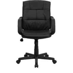 Mid-Back LeatherSoft Swivel Task Office Chair With Arms Black - Flash Furniture -Furniture GUEST 41ba1858 3039 4d53 a186 253d3825bd1c