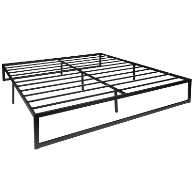 Flash Furniture 14 Inch Metal Platform Bed Frame - No Box Spring Needed With Steel Slat Support And Quick Lock Functionality 16 Flash Furniture 14 Inch Metal Platform Bed Frame - No Box Spring Needed With Steel Slat Support And Quick Lock Functionality - Image 16