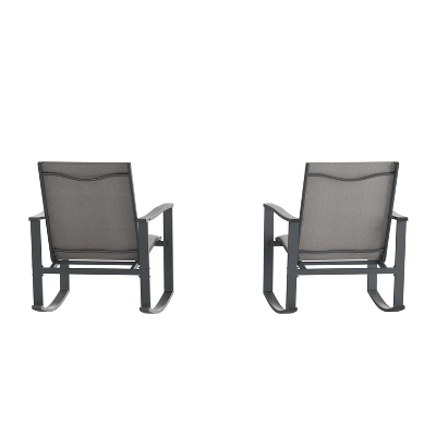Flash Furniture Brazos Set Of 2 Outdoor Rocking Chairs With Flex Comfort Material And Metal Frame 8 Flash Furniture Brazos Set Of 2 Outdoor Rocking Chairs With Flex Comfort Material And Metal Frame - Image 8