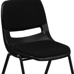 Flash Furniture HERCULES Series 880 Lb. Capacity Black Padded Ergonomic Shell Stack Chair With Black Frame 12 Flash Furniture HERCULES Series 880 Lb. Capacity Black Padded Ergonomic Shell Stack Chair With Black Frame -Furniture GUEST 4329e798 506a 466a a4ab 329d5273a01b