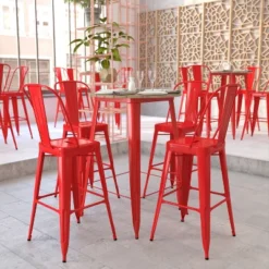 Flash Furniture Declan Commercial Indoor/Outdoor Bar Top Table, 30" Round All Weather Poly Resin Top With Steel Base 15 Flash Furniture Declan Commercial Indoor/Outdoor Bar Top Table, 30" Round All Weather Poly Resin Top With Steel Base -Furniture GUEST 43699f06 040e 4bc3 9cdf c8bc666a1e96