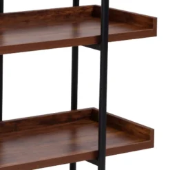 Flash Furniture Mayfair 3 Shelf 35"H Storage Display Unit Bookcase With Black Metal Frame In Rustic Wood Grain Finish 11 Flash Furniture Mayfair 3 Shelf 35"H Storage Display Unit Bookcase With Black Metal Frame In Rustic Wood Grain Finish -Furniture GUEST 43a79d39 bd2e 4bf4 a947 222a1f08f1af