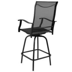 Flash Furniture Valerie Patio Bar Height Stools Set Of 2, All-Weather Textilene Swivel Patio Stools And Deck Chairs With High Back & Armrests 24 Flash Furniture Valerie Patio Bar Height Stools Set Of 2, All-Weather Textilene Swivel Patio Stools And Deck Chairs With High Back & Armrests -Furniture GUEST 43bb6de2 a674 4518 8010 c8b2c766049f