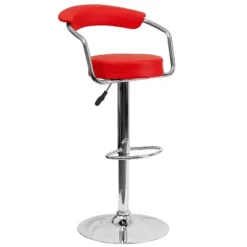 Flash Furniture Contemporary Vinyl Adjustable Height Barstool With Arms And Chrome Base -Furniture GUEST 43dec78c f122 47df 9959 ab75cb2c951e
