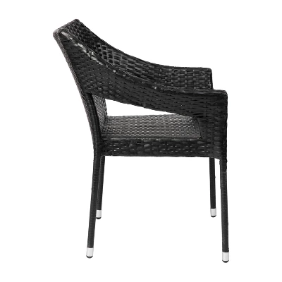 Flash Furniture Ethan Set Of 2 Commercial Grade Stacking Patio Chairs, All Weather PE Rattan Wicker Patio Dining Chairs 9 Flash Furniture Ethan Set Of 2 Commercial Grade Stacking Patio Chairs, All Weather PE Rattan Wicker Patio Dining Chairs - Image 9