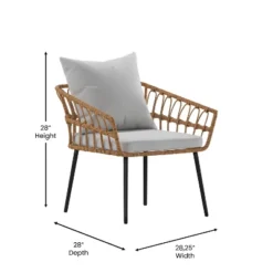 Flash Furniture Evin Boho 4 Piece Indoor/Outdoor Rope Rattan Patio Conversation Set With Tempered Glass Top Coffee Table And Cushions 22 Flash Furniture Evin Boho 4 Piece Indoor/Outdoor Rope Rattan Patio Conversation Set With Tempered Glass Top Coffee Table And Cushions -Furniture GUEST 445d145b 3667 4bc0 ad99 0c6dab94cd07
