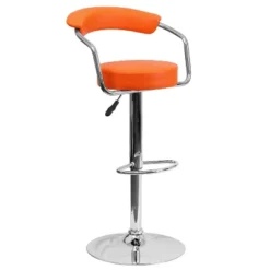 Flash Furniture Contemporary Vinyl Adjustable Height Barstool With Arms And Chrome Base -Furniture GUEST 44674416 3b92 410d 8556 b7622da4f7c8