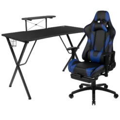 Flash Furniture Gaming Desk And Footrest Reclining Gaming Chair Set With Cup Holder, Headphone Hook, And Monitor/Smartphone Stand -Furniture GUEST 44f2d806 b51c 4ad8 83a8 f5f1b101543e