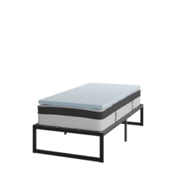 Flash Furniture 14 Inch Metal Platform Bed Frame With 12 Inch Pocket Spring Mattress In A Box And 2 Inch Cool Gel Memory Foam Topper 29 Flash Furniture 14 Inch Metal Platform Bed Frame With 12 Inch Pocket Spring Mattress In A Box And 2 Inch Cool Gel Memory Foam Topper -Furniture GUEST 470dc504 d0d6 424b 972a c05d0260b859