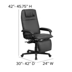 Flash Furniture High Back LeatherSoft Executive Reclining Ergonomic Swivel Office Chair With Arms -Furniture GUEST 47156e3f ccef 4f31 b8a0 5fd5f3e699c1