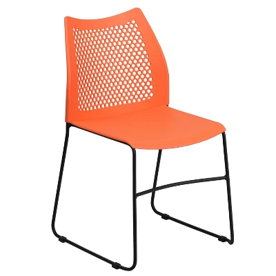 Flash Furniture HERCULES Series 661 Lb. Capacity Stack Chair With Air-Vent Back And Powder Coated Sled Base 14 Flash Furniture HERCULES Series 661 Lb. Capacity Stack Chair With Air-Vent Back And Powder Coated Sled Base - Image 14