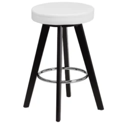 Flash Furniture Trenton Series 24'' High Contemporary Vinyl Counter Height Stool With Cappuccino Wood Frame 5 Flash Furniture Trenton Series 24'' High Contemporary Vinyl Counter Height Stool With Cappuccino Wood Frame -Furniture GUEST 47c39f6f 4a18 4a42 a4fb ddf653d99b5c