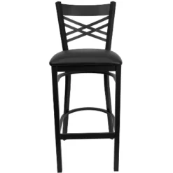 Flash Furniture Black ''X'' Back Metal Restaurant Barstool -Furniture GUEST 47d2e3f0 8069 4346 ab00 8c1990be2ffe
