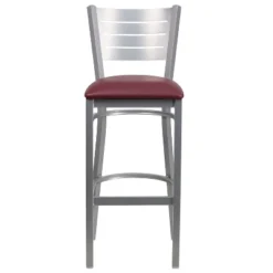 Flash Furniture Silver Slat Back Metal Restaurant Barstool -Furniture GUEST 47ee7d0c 4664 41cf b33f a211afc18d41