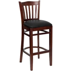 Flash Furniture Vertical Slat Back Wooden Restaurant Barstool -Furniture GUEST 4870e67d 11b2 40de 9063 b7b086d1ee39