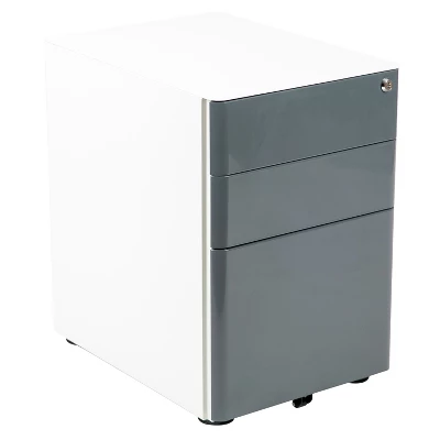 Flash Furniture Modern 3-Drawer Mobile Locking Filing Cabinet With Anti-Tilt Mechanism And Hanging Drawer For Legal & Letter Files 13 Flash Furniture Modern 3-Drawer Mobile Locking Filing Cabinet With Anti-Tilt Mechanism And Hanging Drawer For Legal & Letter Files - Image 13