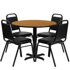 Flash Furniture 36'' Round Laminate Table Set With X-Base And 4 Trapezoidal Back Banquet Chairs 10 Flash Furniture 36'' Round Laminate Table Set With X-Base And 4 Trapezoidal Back Banquet Chairs -Furniture GUEST 497585ac afe5 4681 a2ad 80aa1fd14678