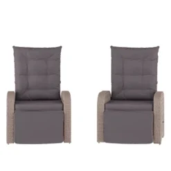 Flash Furniture Nemo Set Of 2 Indoor/Outdoor Patio Wicker Rattan Recliner Lounge Chairs With Flip Up Side Tables 29 Flash Furniture Nemo Set Of 2 Indoor/Outdoor Patio Wicker Rattan Recliner Lounge Chairs With Flip Up Side Tables -Furniture GUEST 4a158d39 7ff9 4131 8395 ab119f682fca