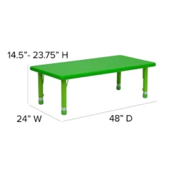 Flash Furniture 24"W X 48"L Rectangular Plastic Height Adjustable Activity Table 14 Flash Furniture 24"W X 48"L Rectangular Plastic Height Adjustable Activity Table -Furniture GUEST 4aa26844 a6b7 4eee be0d 593c9f36b187