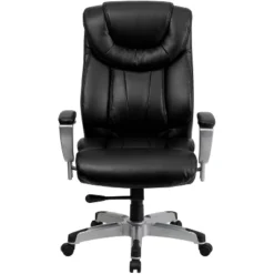 Big & Tall 400 Lb. Rated High Back LeatherSoft Executive Ergonomic Office Chair With Arms Silver/Black Leather - Flash Furniture 5 Big & Tall 400 Lb. Rated High Back LeatherSoft Executive Ergonomic Office Chair With Arms Silver/Black Leather - Flash Furniture -Furniture GUEST 4c646113 9066 4bff bf6b bbdeb737b962