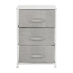 Flash Furniture 3 Drawer Wood Top Cast Iron Frame Vertical Storage Dresser With Easy Pull Fabric Drawers -Furniture GUEST 4c8a2ad6 debd 4b9e 9486 9f34bcd4bd66