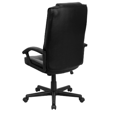 Flash Furniture Nora High Back Black LeatherSoft Executive Swivel Office Chair With Arms 2 Flash Furniture Nora High Back Black LeatherSoft Executive Swivel Office Chair With Arms - Image 2