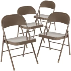 Flash Furniture 4 Pack HERCULES Series Double Braced Metal Folding Chair -Furniture GUEST 4cfb651b 8990 44bf b423 7331f31ea7f6
