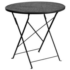 Flash Furniture Oia Commercial Grade 30" Round Indoor-Outdoor Steel Folding Patio Table -Furniture GUEST 4d02a9b6 81e7 4ae6 ba74 56761e6b6f98