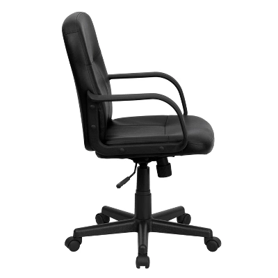 Flash Furniture Paulson Mid-Back Black Glove Vinyl Executive Swivel Office Chair With Arms 7 Flash Furniture Paulson Mid-Back Black Glove Vinyl Executive Swivel Office Chair With Arms - Image 7