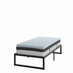 Flash Furniture 14 Inch Metal Platform Bed Frame With 10 Inch Pocket Spring Mattress In A Box And 2 Inch Cool Gel Memory Foam Topper 29 Flash Furniture 14 Inch Metal Platform Bed Frame With 10 Inch Pocket Spring Mattress In A Box And 2 Inch Cool Gel Memory Foam Topper -Furniture GUEST 4f532ece cb47 407b 9002 83d1110e716a