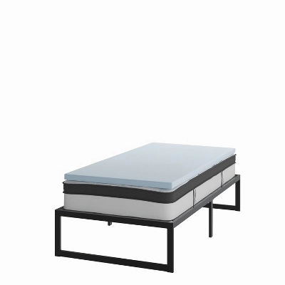 Flash Furniture 14 Inch Metal Platform Bed Frame With 10 Inch Pocket Spring Mattress In A Box And 2 Inch Cool Gel Memory Foam Topper 14 Flash Furniture 14 Inch Metal Platform Bed Frame With 10 Inch Pocket Spring Mattress In A Box And 2 Inch Cool Gel Memory Foam Topper - Image 14