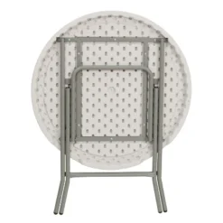 Flash Furniture 2.63-Foot Round Granite White Plastic Folding Table -Furniture GUEST 4f804191 d2ec 485d 8071 7ffcef6de9a5