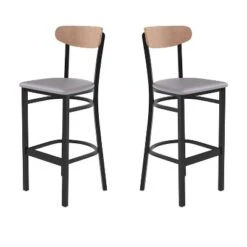 Flash Furniture Wright Set Of 2 Commercial Grade Barstools With 500 LB. Capacity Steel Frame, Solid Wood Seat, And Boomerang Back 33 Flash Furniture Wright Set Of 2 Commercial Grade Barstools With 500 LB. Capacity Steel Frame, Solid Wood Seat, And Boomerang Back -Furniture GUEST 4fe0793a cdaf 4d96 8320 415cb29d407c