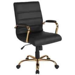 Flash Furniture Mid-Back Executive Swivel Office Chair With Metal Frame And Arms 27 Flash Furniture Mid-Back Executive Swivel Office Chair With Metal Frame And Arms -Furniture GUEST 50639e18 9585 4ed3 a50d 5928f274ea71