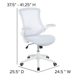 Flash Furniture Mid-Back White Mesh Swivel Ergonomic Task Office Chair With White Frame And Flip-Up Arms 15 Flash Furniture Mid-Back White Mesh Swivel Ergonomic Task Office Chair With White Frame And Flip-Up Arms -Furniture GUEST 50c8f08f 49b7 4d9f 8607 cbf90be66fff