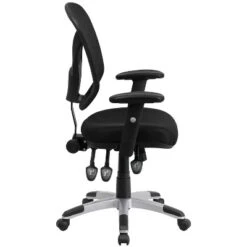 Flash Furniture Mid-Back Black Mesh Multifunction Swivel Ergonomic Task Office Chair With Adjustable Arms -Furniture GUEST 5131c71c 7d3c 4f90 b7d4 84403ed8f148