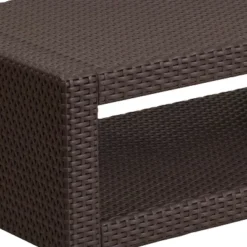 Flash Furniture Seneca Chocolate Brown Faux Rattan Coffee Table -Furniture GUEST 515f38b6 324e 4962 a9b2 b09aff0a28e6