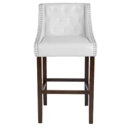 Flash Furniture Carmel Series 30" High Transitional Tufted Walnut Barstool With Accent Nail Trim 20 Flash Furniture Carmel Series 30" High Transitional Tufted Walnut Barstool With Accent Nail Trim -Furniture GUEST 51b6bb79 adfc 47fc 819f 3545a7b96d9f