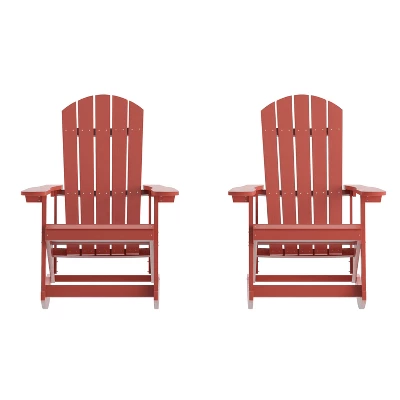 Flash Furniture Savannah All-Weather Poly Resin Wood Adirondack Rocking Chair With Rust Resistant Stainless Steel Hardware - Set Of 2 15 Flash Furniture Savannah All-Weather Poly Resin Wood Adirondack Rocking Chair With Rust Resistant Stainless Steel Hardware - Set Of 2 - Image 15
