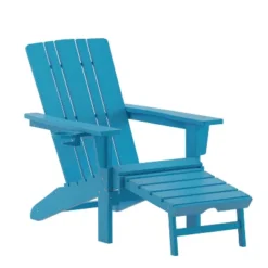 Flash Furniture Halifax HDPE Adirondack Chair With Cup Holder And Pull Out Ottoman, All-Weather HDPE Indoor/Outdoor Lounge Chair 24 Flash Furniture Halifax HDPE Adirondack Chair With Cup Holder And Pull Out Ottoman, All-Weather HDPE Indoor/Outdoor Lounge Chair -Furniture GUEST 523b62d3 08a5 4cd9 8ee2 a95e1d3a16de