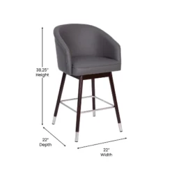 Flash Furniture Margo Commercial Grade Mid-Back Modern Barstool With Beechwood Legs And Curved Back - Set Of 2 18 Flash Furniture Margo Commercial Grade Mid-Back Modern Barstool With Beechwood Legs And Curved Back - Set Of 2 -Furniture GUEST 5240ec39 9d88 40b0 8466 d6ac35f84f86