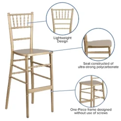 Flash Furniture HERCULES Series Gold Wood Chiavari Barstool -Furniture GUEST 529364eb b857 4779 88e8 452d28f1b0d0