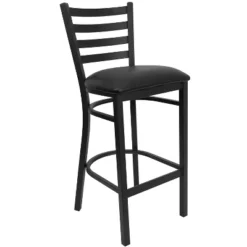 Flash Furniture Black Ladder Back Metal Restaurant Barstool -Furniture GUEST 529794f7 7581 4c74 9022 8689d71525fa
